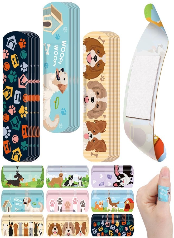 Panelee 120 Pcs Kids Dog Farm Animal Adhesive Bandages Monster Construction Trucks 20 Styles Puppy Cute Waterproof Breathable Bandages for Kids Girl Boy Children Toddler(Dog) - Image 1
